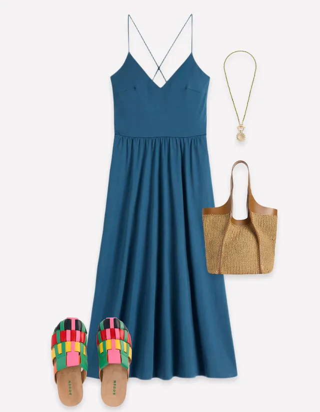boden trinity jersey dress Cross Back - Tourmaline Blue group-jaslyn-midi-sea-spray-color-sea-spray-ssp