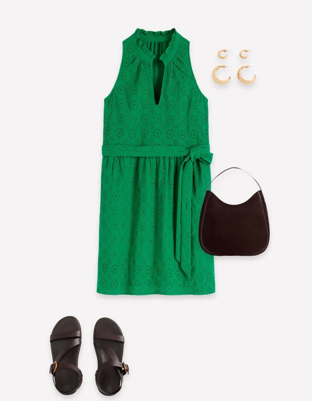 j crew green eyelet dress Boden Women's Viv Double Cloth Short in collection: fulldiscountapplicable